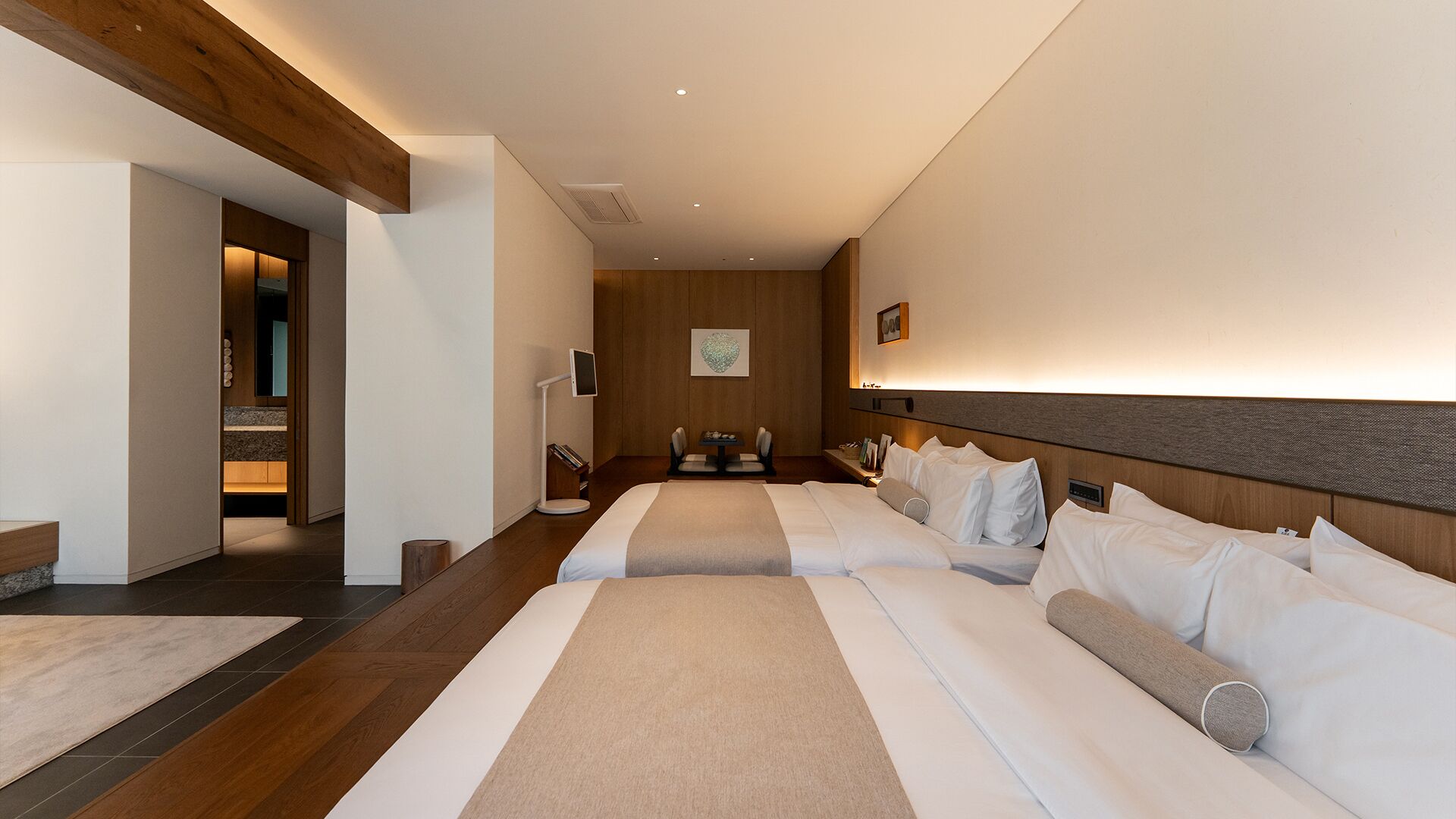 Premium bedding, blackout drapes, soundproofing, WiFi (free)