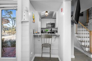 Fridge, microwave, oven, stovetop - Blue Tide Retreat Steps from Private Beach (Mashpee)