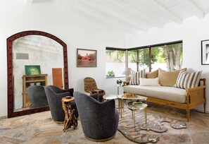 TV, fireplace - Auric House brought to you by Korakia (Palm Springs)
