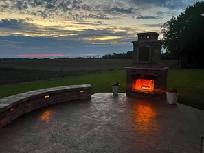 Terrace/patio -  Secluded country home overlooking like Winnebago (Chilton)