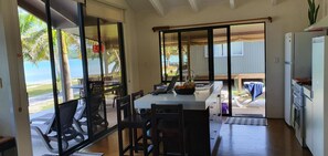 Private kitchen - 3 Bedroom, 2 Bathroom Beachfront Villa, Restaurants Within Walking Distance (Vaitupa)