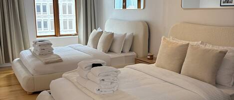 2 bedrooms, iron/ironing board, WiFi, bed sheets