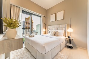 1 bedroom, in-room safe, iron/ironing board, free WiFi - Furnished 1Bedroom with Burj Khalifa Tip View, Near Dubai Water Canal, Easy Access to Heart of Downtown - Zada Tower, Business Bay (Dubai)