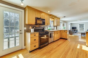 Fridge, microwave, stovetop, dishwasher - Hike, Bike & Relax: Huckleberry Hill Home w/ Yard! (Avon)