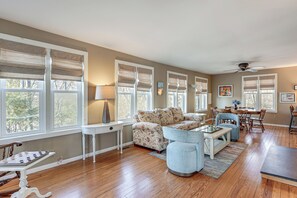 Living area - Walk to Beach! Serene Lake Michigan Home w/ Deck (Grand Haven)