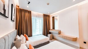 2 bedrooms, iron/ironing board, internet, bed sheets - Two- Bedroom Vacation Home (Abu Dhabi)