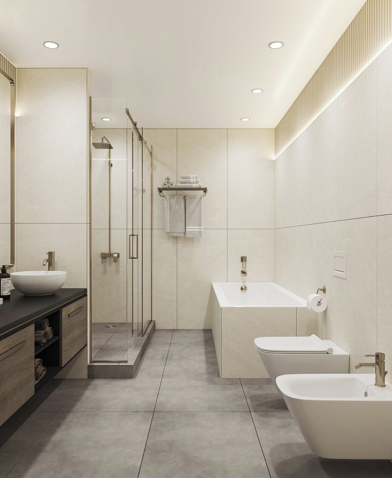 Deluxe kamer, 1 twee- of 2 eenpersoonsbedden | Badkamer