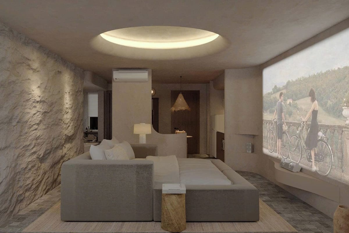 디자인 싱글룸, 킹사이즈침대 1개, 시내 전망