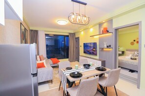 1 bedroom, iron/ironing board, free WiFi, bed sheets - Top Floor 1 Bed apartment with Heated Pool, Gym and Nairobi GTC Skyline view (nairobi)