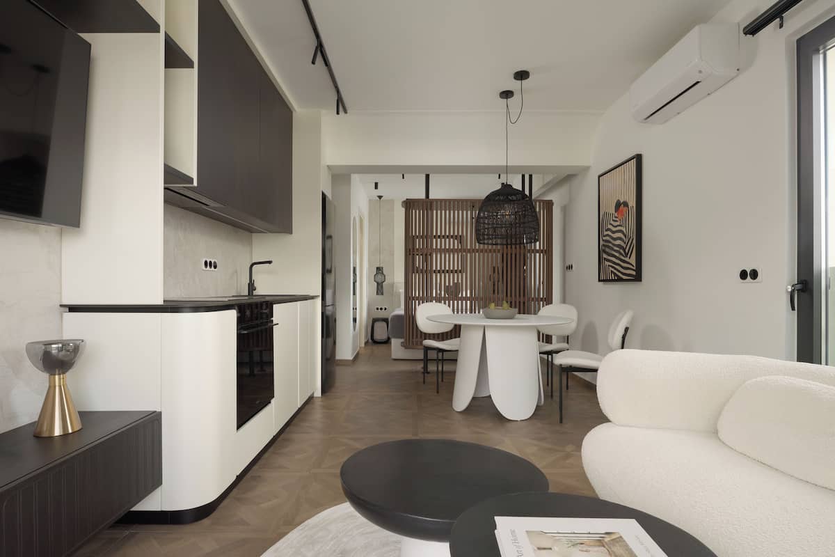 普通開放式套房, 部分海景 | 起居區