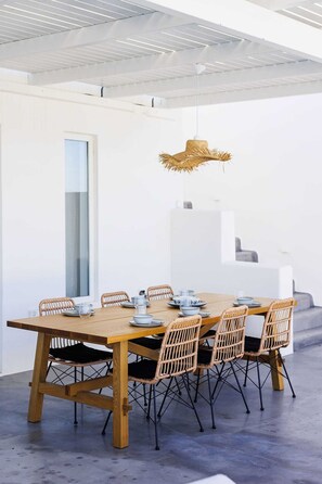 Dining - Villa Joumy, Stylish Villa with Private Pool near Agia Anna Beach (Naxos)
