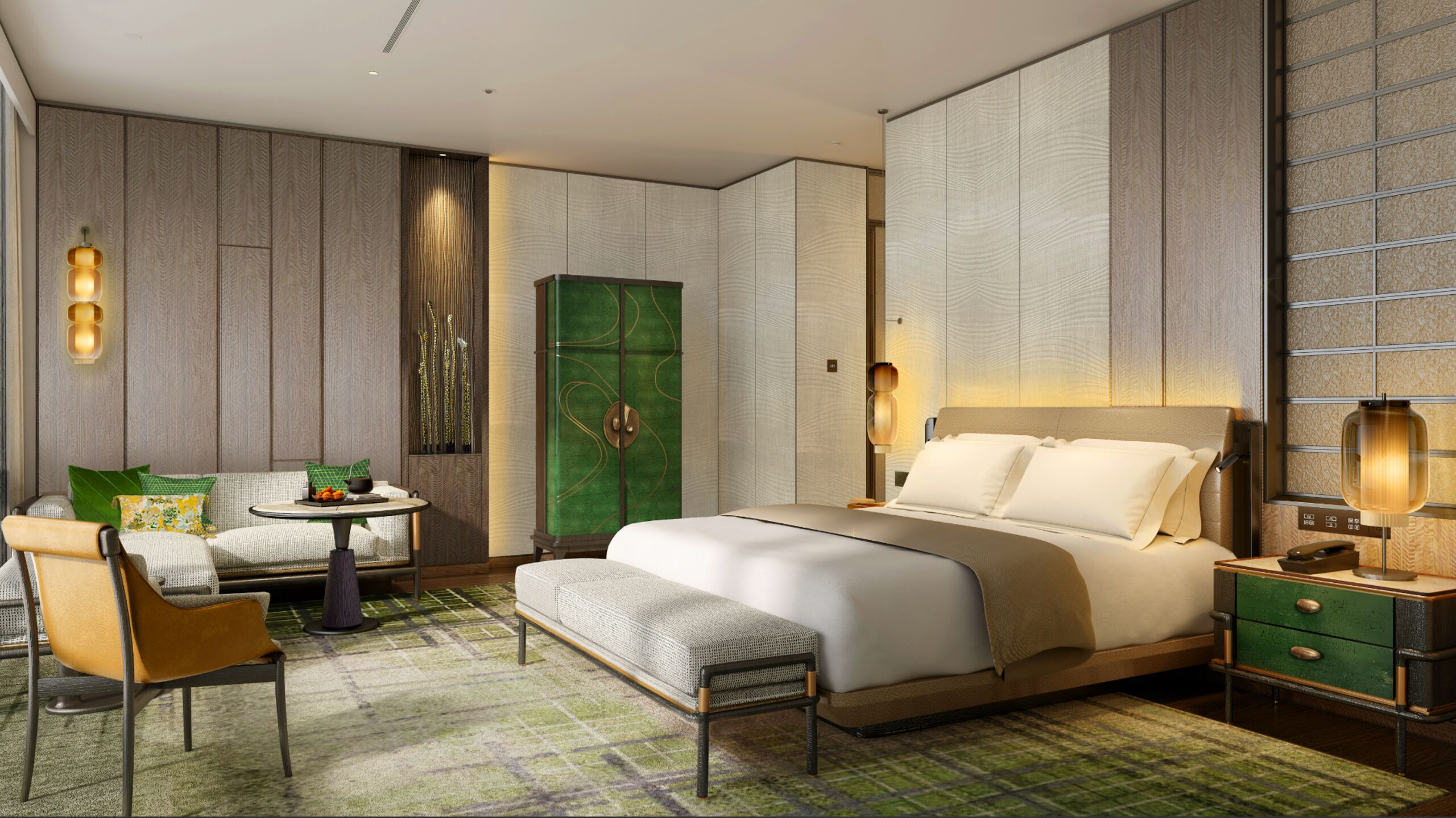 Free minibar items, in-room safe, individually decorated