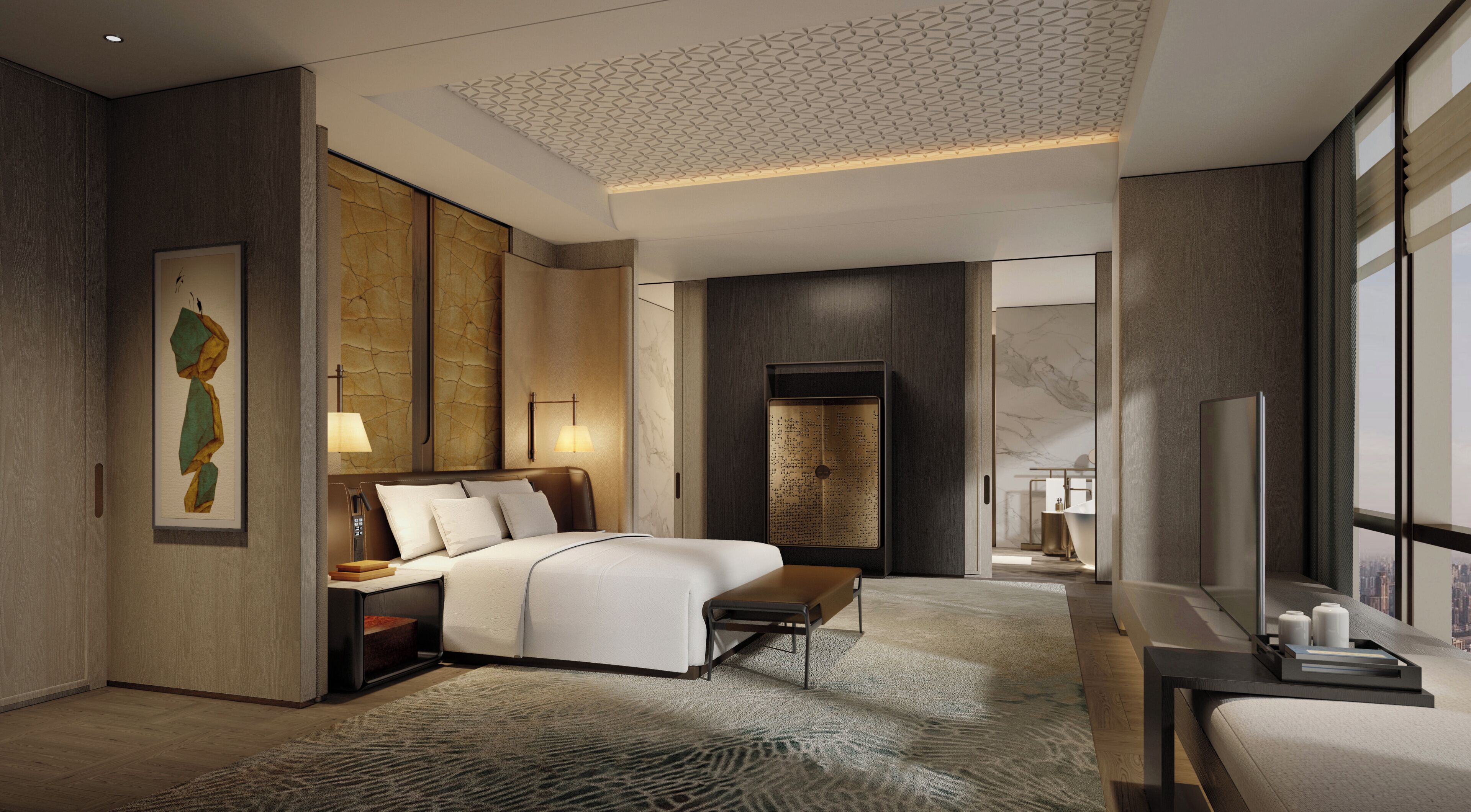 MGM Prince Bay Presidential Suite | Free minibar items, in-room safe, individually decorated