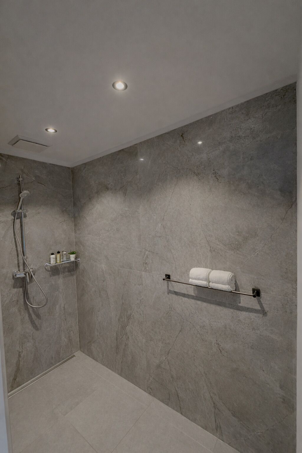 Dusche, Handtücher, Seife, Toilettenpapier
