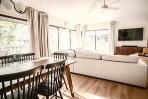 Condo, Multiple Beds, Pool Access, Garden View (The Family Clubhouse) | Living area - The Family Clubhouse at Abbey Springs (Fontana)