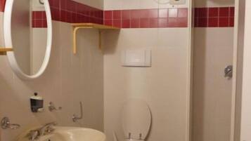 Hair dryer, towels, toilet paper