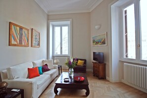 Living area - Luxury apartment in the heart of Trastevere (Roma)