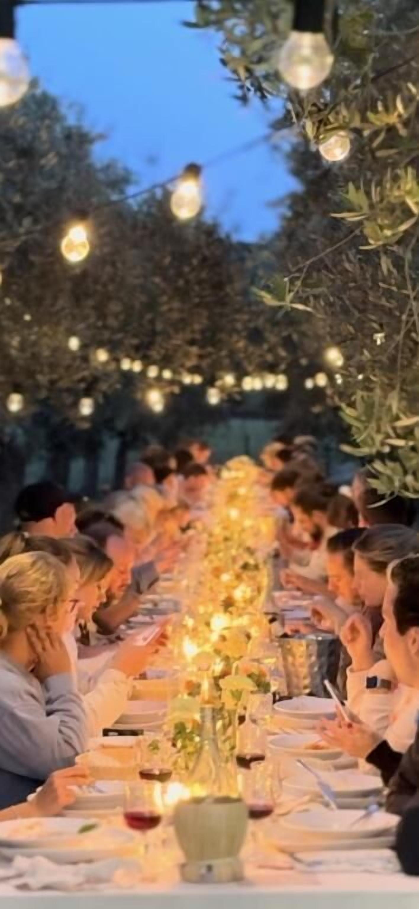 Outdoor banquet area