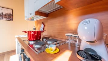 Leilighet, 1 kingsize-seng med sovesofa, byutsikt | Eget kjøkken