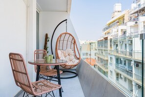 Lägenhet - 1 dubbelsäng med bäddsoffa - pentry - havsutsikt | Balkong