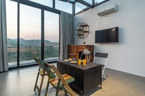 Deluxe Villa, Balcony, Pool View | Dining - ELIVAAS 3BHK White House Villa with View (Igatpuri)