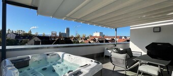 6 Beds Modern Penthouse near Basel w/Jacuzzi