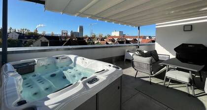 Modern Penthouse near Basel w/Jacuzzi