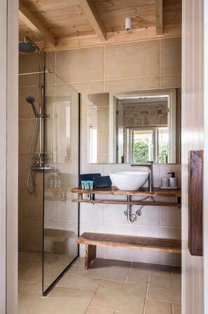 Villa, 2 Bedrooms, Patio, Garden View | Bathroom - Villa Estia with Hot Tub (Corfu)