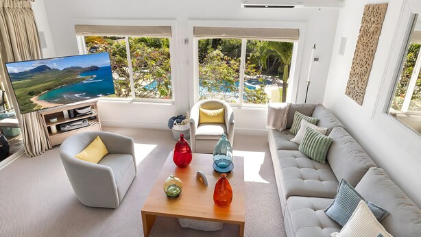 TV, offices - Poipu Kai - 6BR Ocean View, 2 Condos - Sleeps 16 (Koloa)