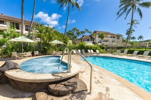 Pool - Ocean View 6BR, 2 Condos for 16 in Koloa! (Koloa)