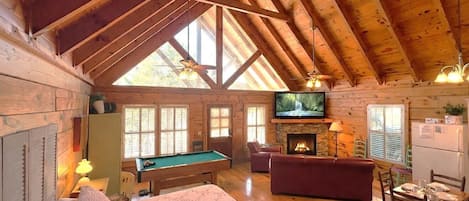 Cabaña, 1 habitación | Área de sala de estar