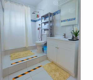Towels, soap, toilet paper