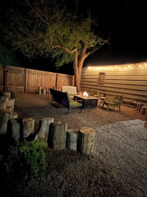 Terrace/patio - 3 blocks to Whitewater Festival & Royal Gorge Train; Quiet, Cozy Victorian Home (Cañon City)