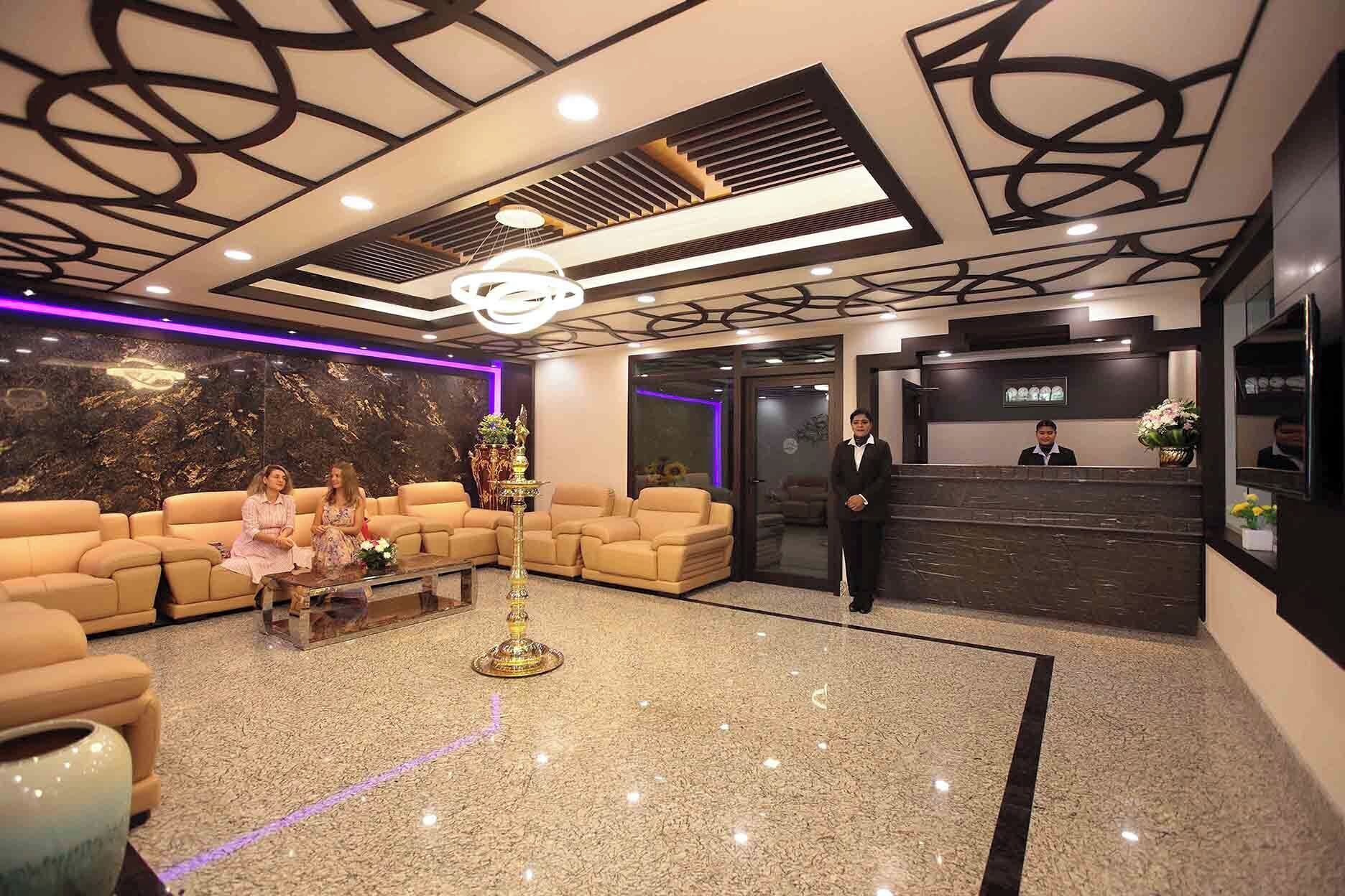 Área de estar no saguão