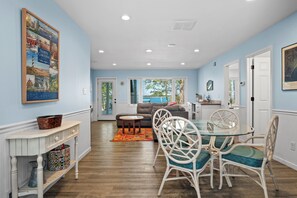 Dining - Hark the Sound | Soundfront 4BR w/ Private Pier, Golf Cart & Sunset Views (Emerald Isle)