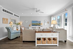 TV - Ocean Club J-202 | Oceanside 3BR Condo w/ Pools, Hot Tubs & Resort Amenities (Indian Beach)