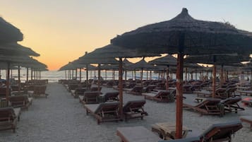 Private beach, white sand