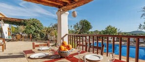 Outdoor dining - Villa Miquela Charming house with ocean view (IB)