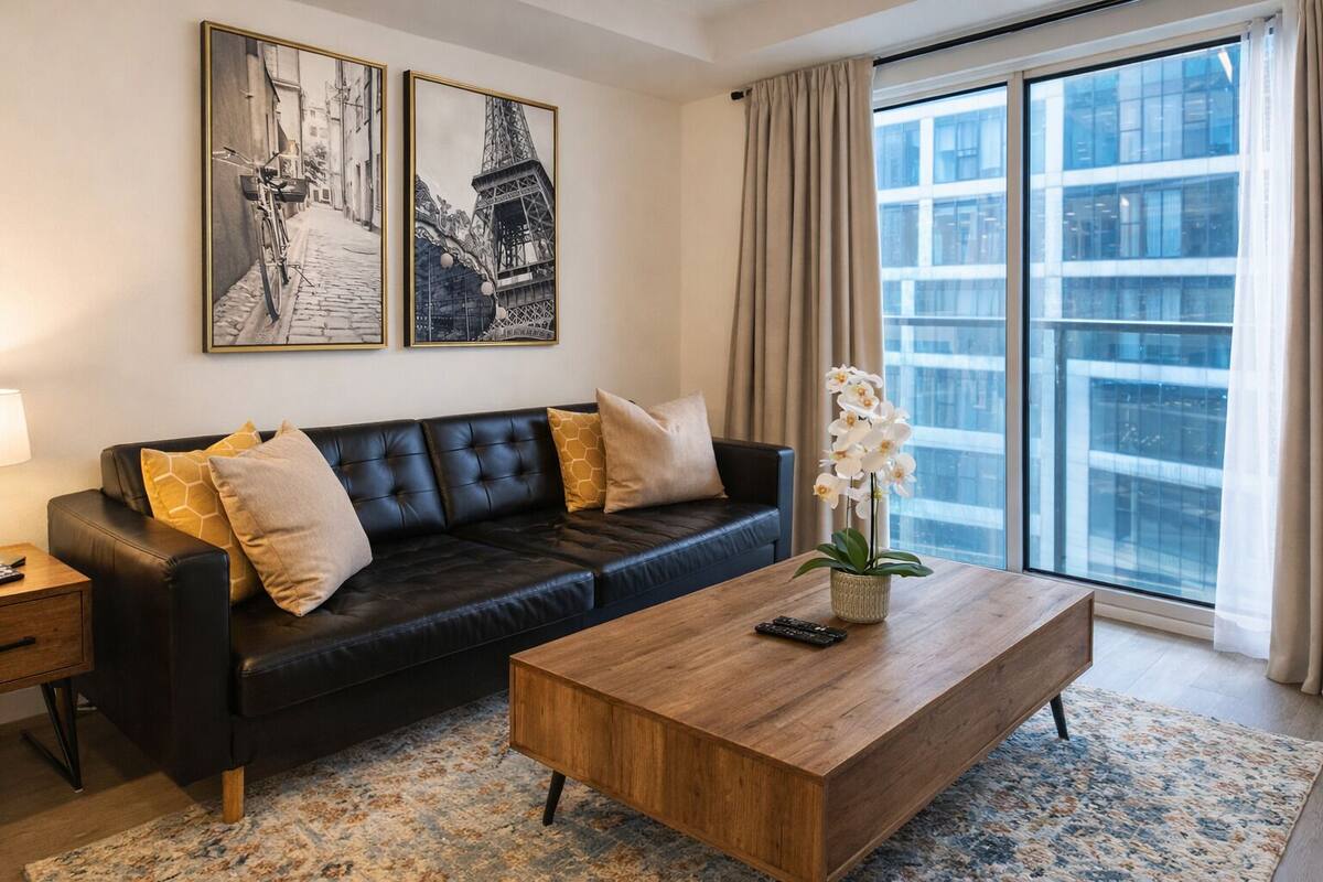 City Studio, Balcony, City View | Living area