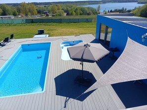 House, 3 Bedrooms, Patio | Pool | Outdoor pool - Domek nr 1 "błękitne Wzgórze" (gmina Brzuze)