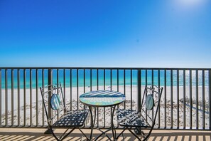 Outdoor dining - Wind Drift 604S Gulf-Front 2BR/2BA Condo  Sleeps 6 (Orange Beach)