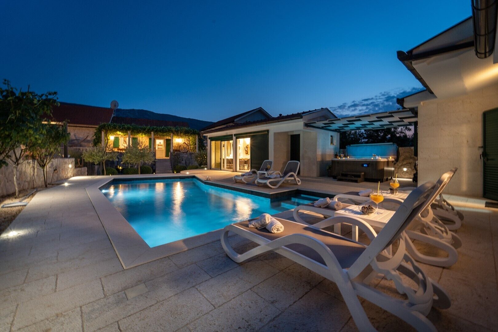 A heated pool