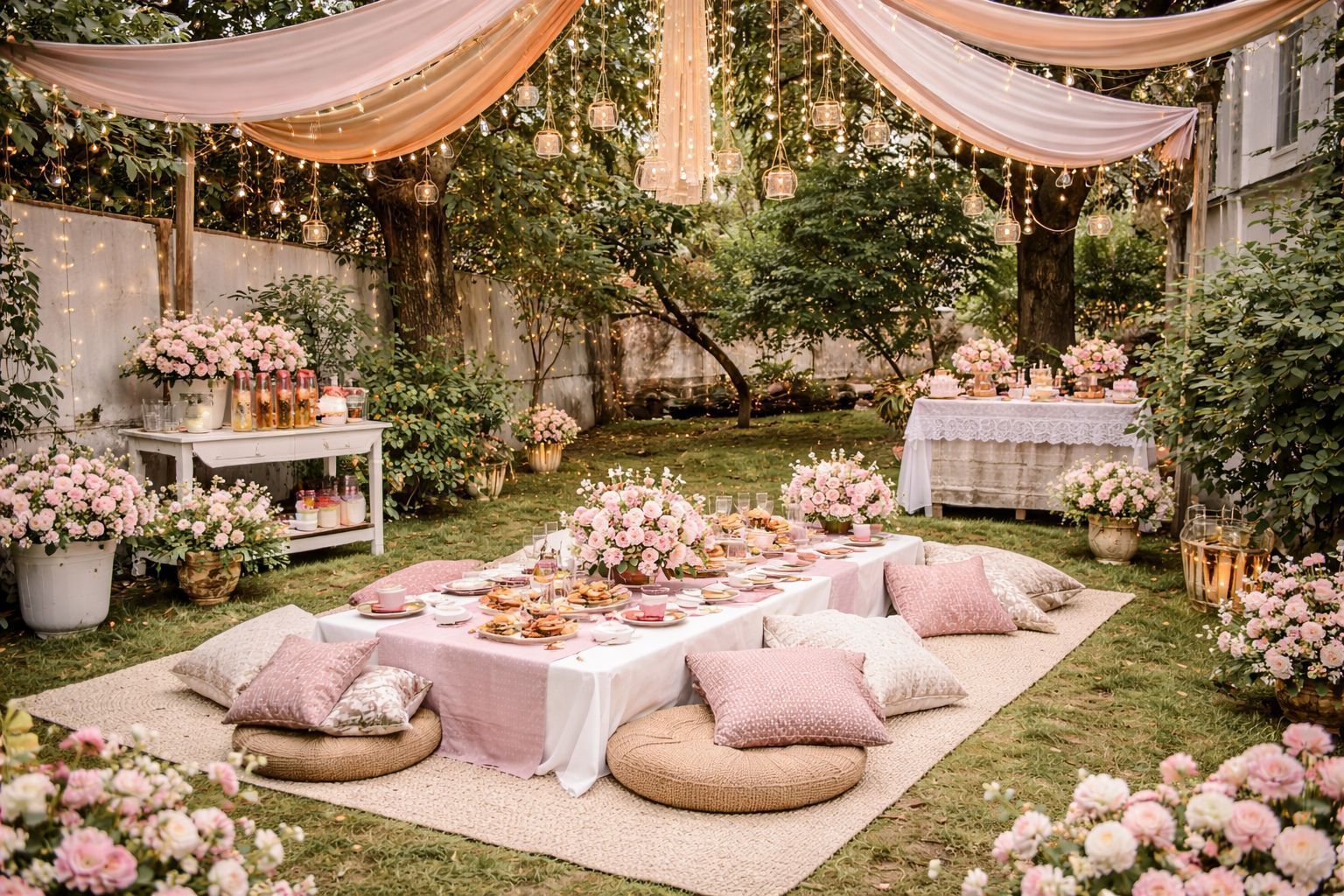 Área externa para banquete