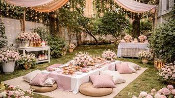 Área externa para banquete