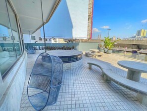 Outdoor dining - Amplio Loft con balcón sobre la Av 9 de Julio 6C (Buenos Aires)