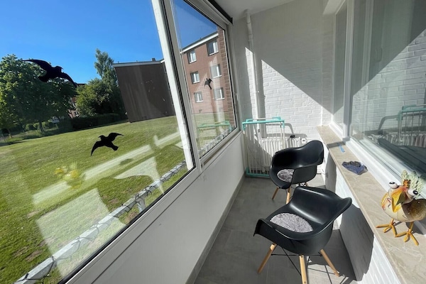 Loggia mit Abendsonne