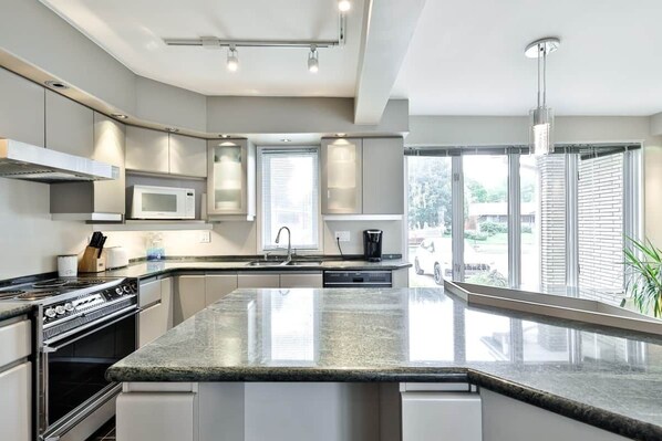 Microwave, oven, stovetop, dishwasher