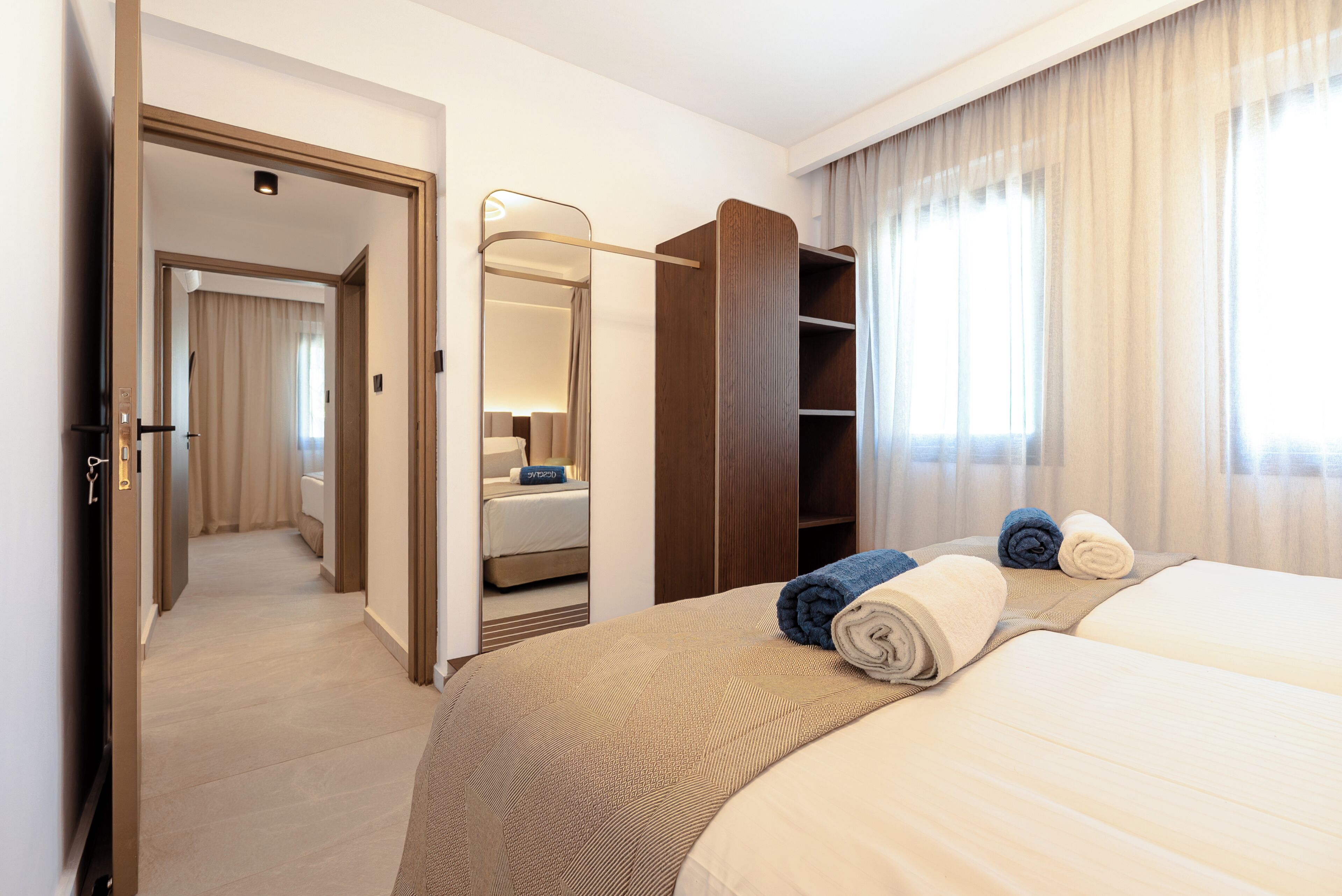 Executive Apartment, 2 Bedrooms | In-room safe, desk, laptop workspace, iron/ironing board