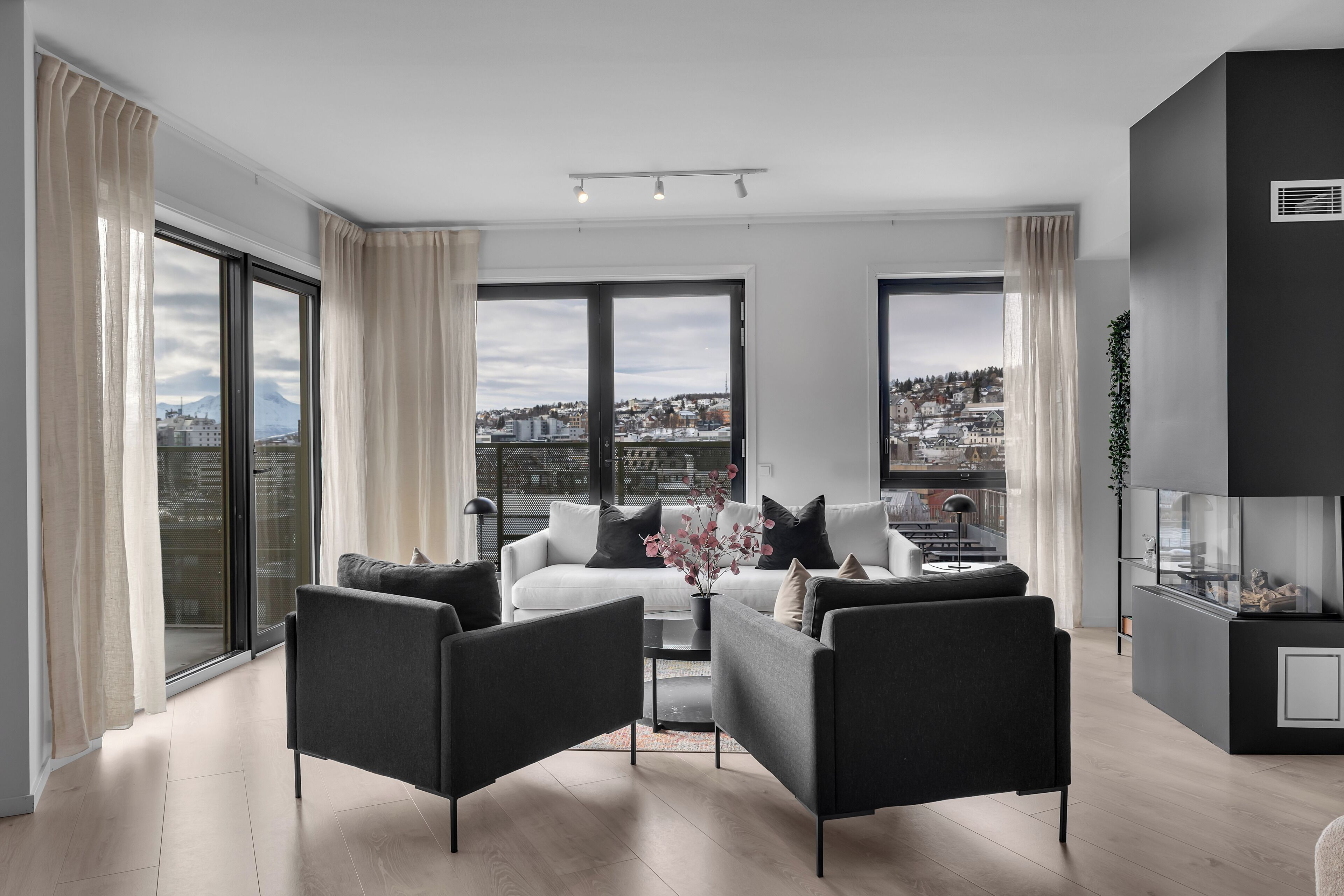 Premium-huoneisto, osittainen valtamerinäköala | Oleskelualue