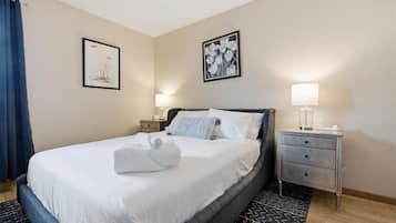 2 bedrooms, iron/ironing board, WiFi, bed sheets